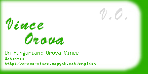 vince orova business card